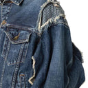 Reconstructed Pinstripe Denim