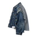 Reconstructed Pinstripe Denim