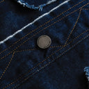 Veste cargo patchwork en jean