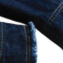 Veste cargo patchwork en jean