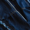 Veste cargo patchwork en jean