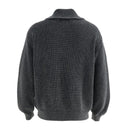 Carbon Knit Zip Sweater