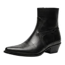 Bottes à bout carré en daim