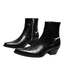 Bottes à bout carré en daim