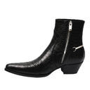 Bottes à bout carré en daim