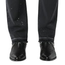 Bottes à bout carré en daim