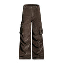 Vintage-Wash Cord Cargo Pants