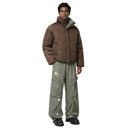 Plaid Mock Puffer Jacket