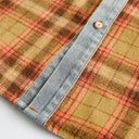 Chemise à carreaux dégradés effilochés