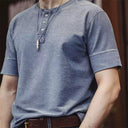 Washed Light Blue Henley