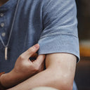 Washed Light Blue Henley