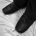 Draped Leather Loafer