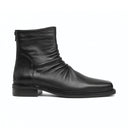 Bottes à bout carré en daim