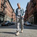 The Belted Plaid Wide Leg pant