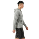 The Grey Textured Knit Half-Zip Hoodie