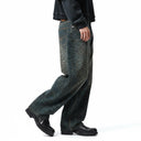 Vintage Leopard Wide Leg Jeans