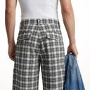 The Belted Plaid Wide Leg pant