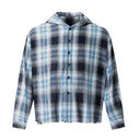 Frayed Plaid Hooded Shirt