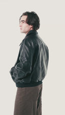 Crimson Lined Bomber Jacket