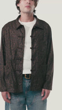 Veste cargo patchwork en jean