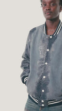 Croc Suede Varsity Jacket