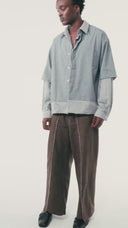 Veste cargo patchwork en jean