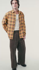 Veste cargo patchwork en jean