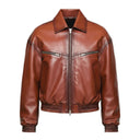 Oxblood Cropped Bomber