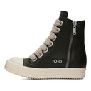 Wide Laced High-Top Sneakers