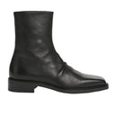 Bottes à bout carré en daim