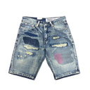 Yams Distressed Denim Shorts